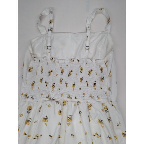 Hollister Floral Babydoll Mini Dress Ruffle Girly Size Small Adjustable Straps - Picture 9 of 10